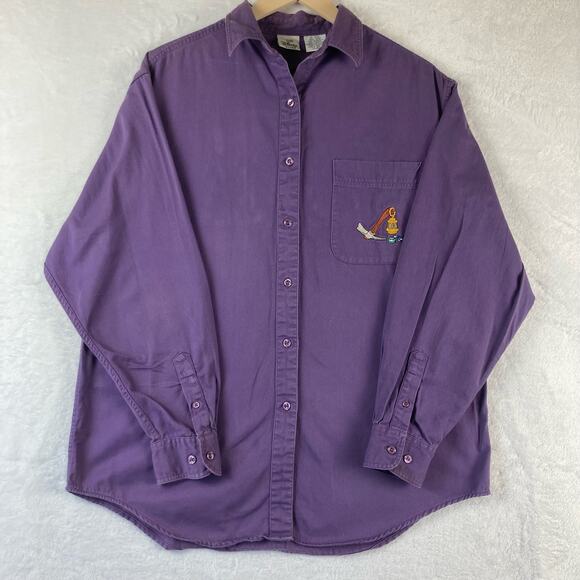 Disney Tops - Vintage Disney Store Snow White Button Up Long Sleeve Large in Purple